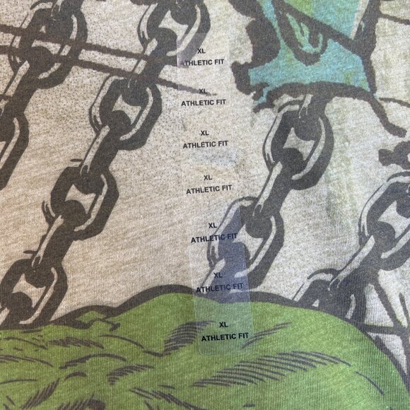 Marvel Comics Hulk Graphic Tee Green Athletic Fit Unisex Size XL - Picture 5 of 8